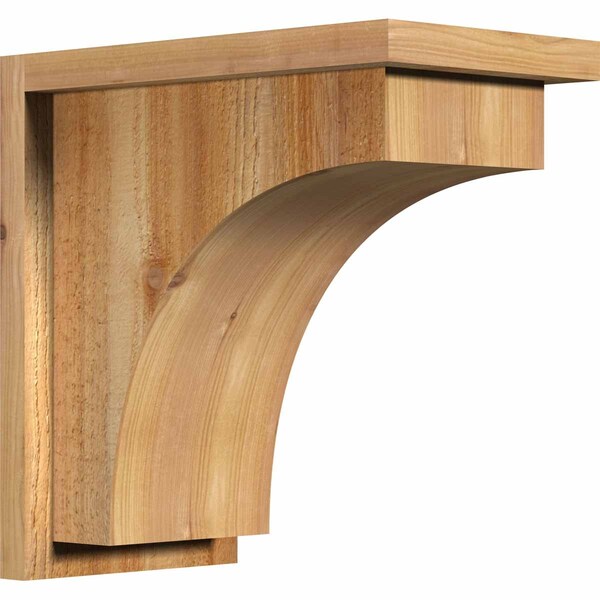 Ekena Millwork Huntington Rough Sawn Corbel w/Backplate, Western Red Cedar, 8"W x 14"D x 14"H COR08X14X14HUN01RWR - main
